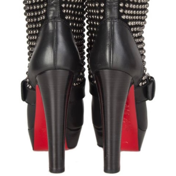 Christian Louboutin MARISA Black Leather Boots - Picture 6 of 13